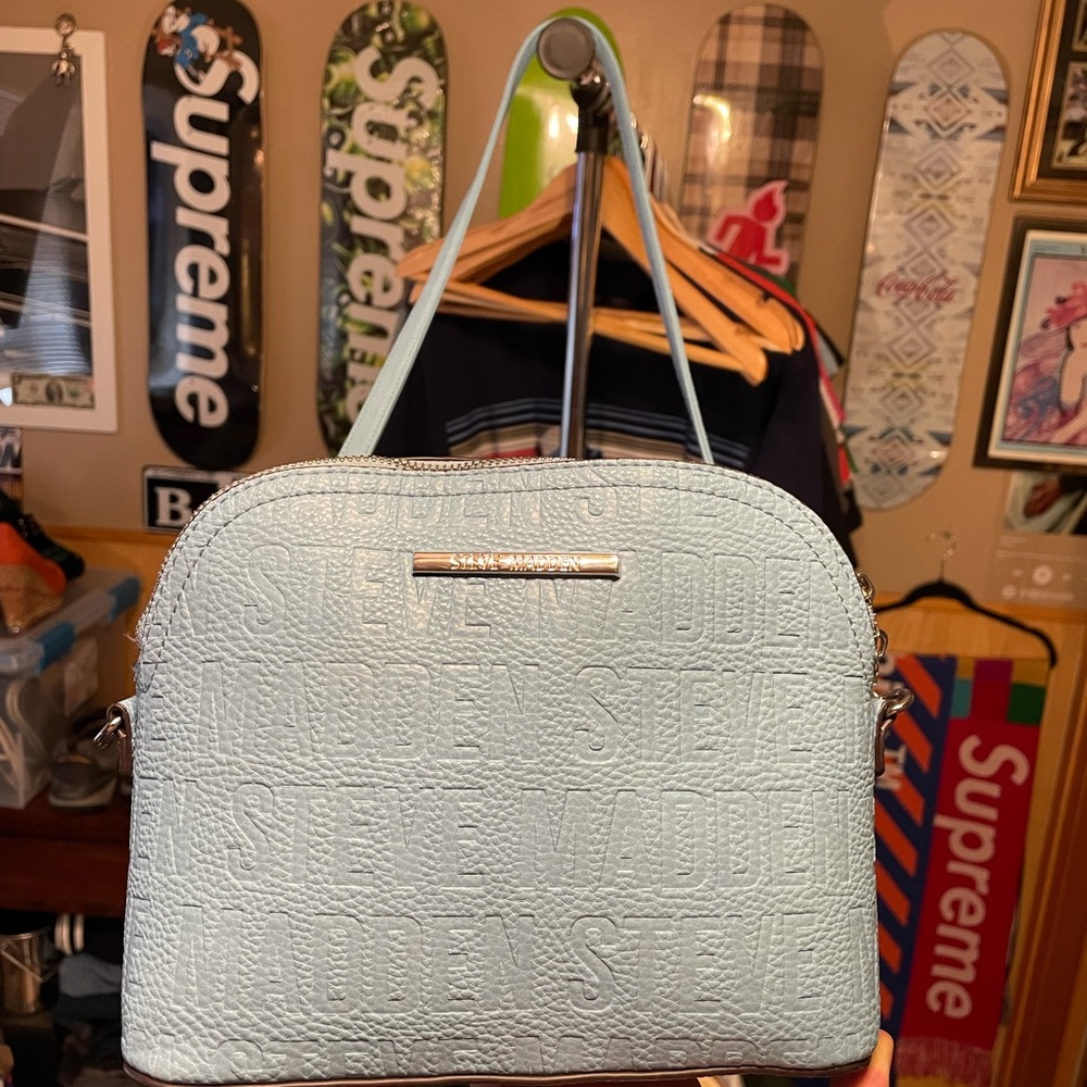 Beautiful Steve Madden blue faux leather bag - Picture 3 of 10